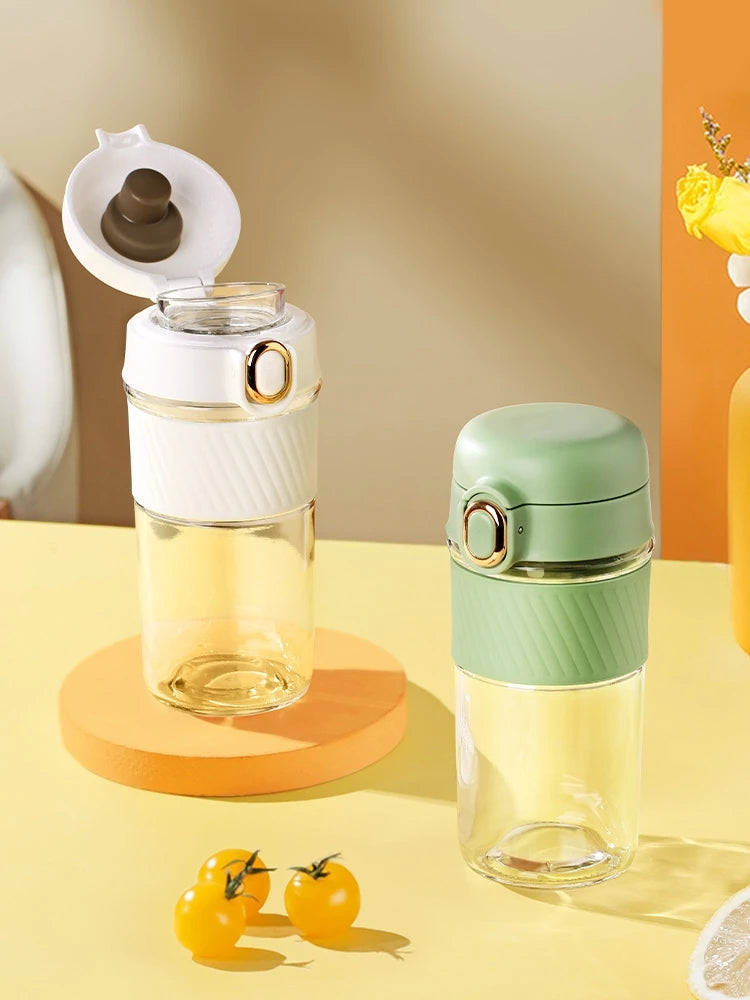 Tea Infuser Glass Water Bottle
